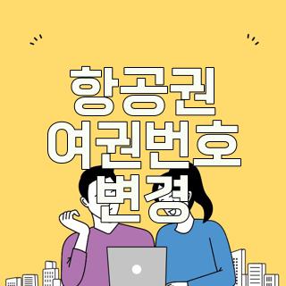 항공권 여권번호 변경