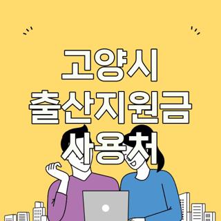 고양시 출산지원금 사용처