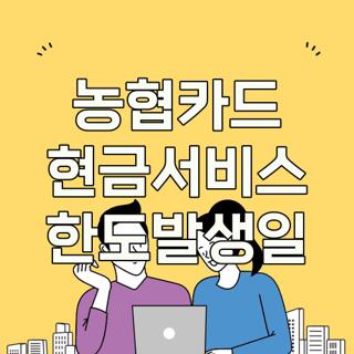 농협카드 현금서비스 한도발생일